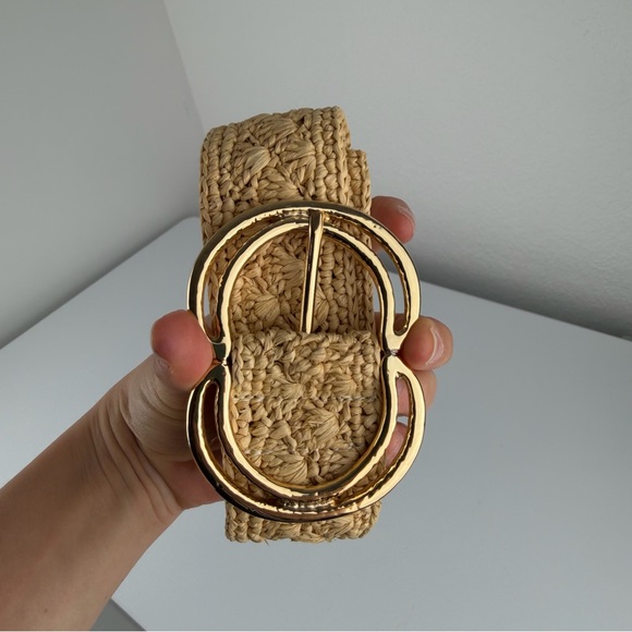 Sezane Selena Belt Natural Raffia No-Hole - Picture 7 of 15